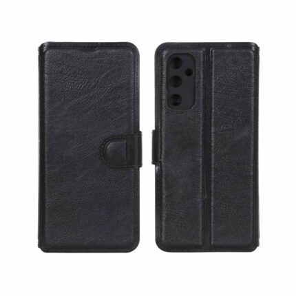 کیف موبایل چرمی مگنتی محافظ لنزدار Samsung Galaxy A05s / M14 4G / F14 4G - مشکی