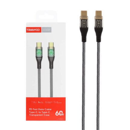 کابل شارژ PD و فست Tranyoo Type-C to Type-C مدل T-P40 C - مشکی