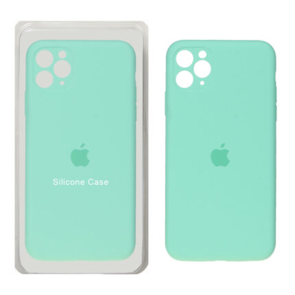 قاب سیلیکونی پاک کنی محافظ لنزدار اورجینال Apple iPhone 11 Pro Max - سبز مغز پسته ای (پک اصلی)