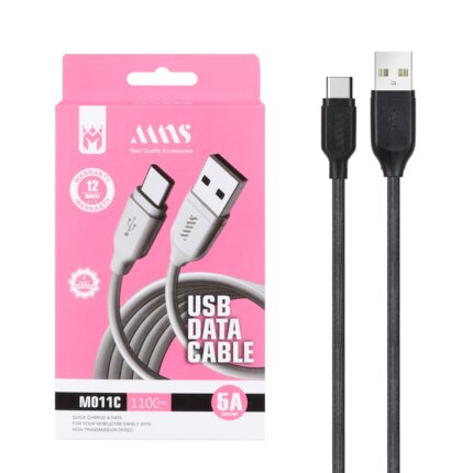 کابل شارژ فست 1.1 متری MNS Type-C مدل M011C - مشکی - SMO