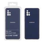 قاب نیو سیلیکون محافظ لنزدار RFF مدل Samsung Galaxy A71 - سرمه ای (پک دار)
