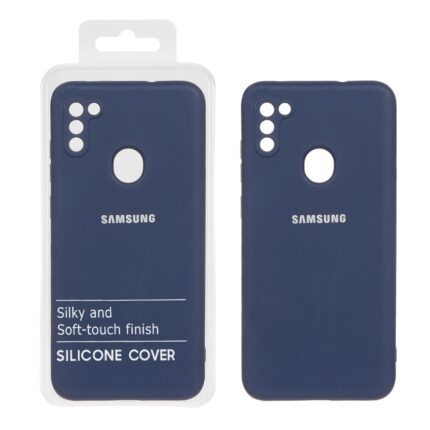 قاب نیو سیلیکون محافظ لنزدار RFF مدل Samsung Galaxy A11 / M11 - سرمه ای (پک دار)