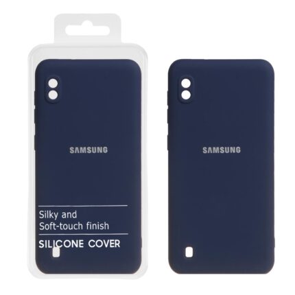 قاب نیو سیلیکون محافظ لنزدار RFF مدل Samsung Galaxy A10 / M10 - سرمه ای (پک دار)