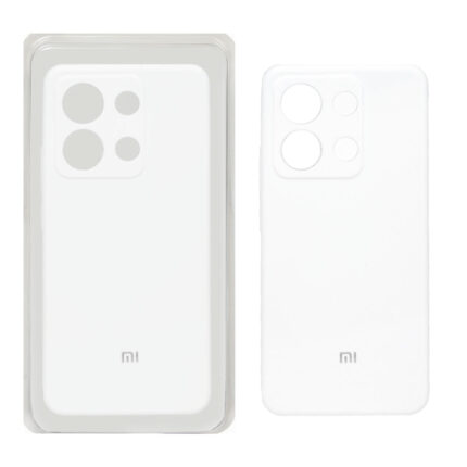 قاب سیلیکونی پاک کنی محافظ لنزدار اورجینال Xiaomi Redmi Note 13 4G - سفید (پک اصلی)
