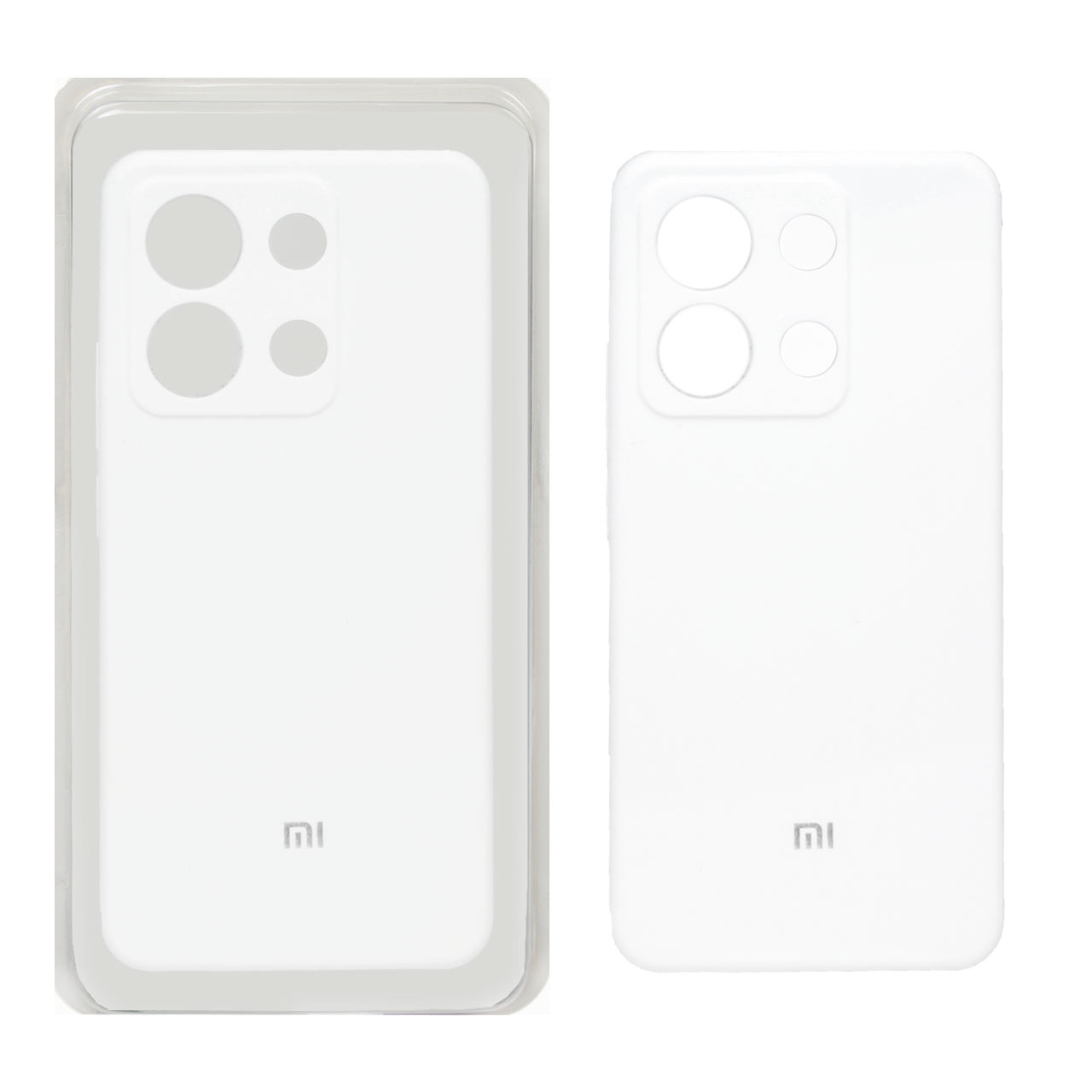 1152296 قاب سیلیکونی پاک کنی محافظ لنزدار اورجینال Xiaomi Redmi Note 13 4G - سفید (پک اصلی) - تصویر 1