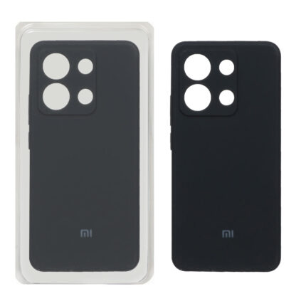 قاب سیلیکونی پاک کنی محافظ لنزدار اورجینال Xiaomi Redmi Note 13 4G - مشکی (پک اصلی)