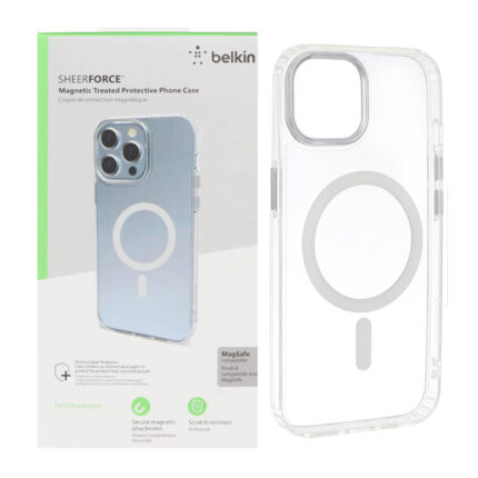 قاب belkin شفاف Magsafe مدل Apple iPhone 15 / iPhone 14 / iPhone 13 (پک دار)