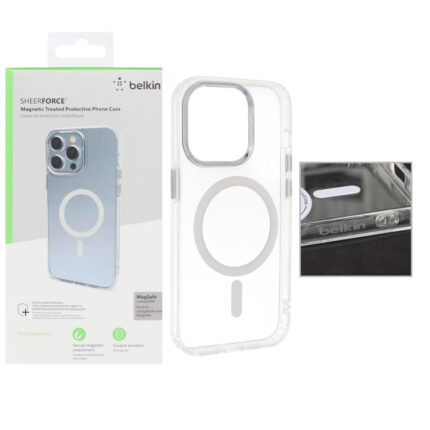 قاب اورجینال belkin شفاف Magsafe مدل Apple iPhone 13 Pro Max (پک دار)