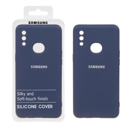 قاب نیو سیلیکون محافظ لنزدار RFF مدل Samsung Galaxy A10s - سرمه ای (پک دار)
