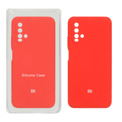 قاب سیلیکونی پاک کنی محافظ لنزدار اورجینال Xiaomi Redmi 9T 4G - قرمز (پک اصلی)