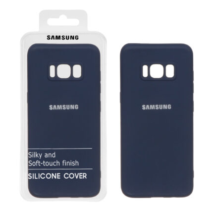 قاب نیو سیلیکون محافظ لنزدار RFF مدل Samsung Galaxy S8 - سرمه ای (پک دار)
