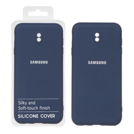 قاب نیو سیلیکون محافظ لنزدار RFF مدل Samsung Galaxy J7 Pro / J730 - سرمه ای (پک دار)