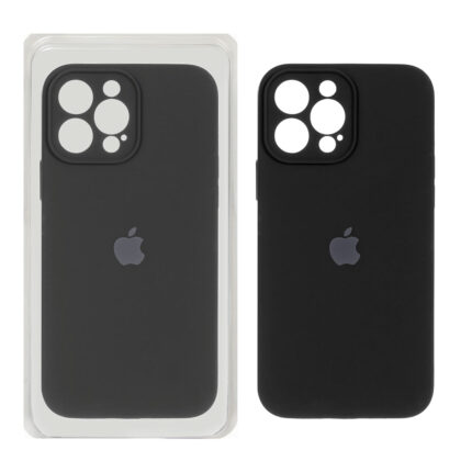 قاب سیلیکونی پاک کنی محافظ لنزدار اورجینال Apple iPhone 13 Pro Max - مشکی (پک اصلی)