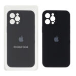 قاب سیلیکونی پاک کنی محافظ لنزدار اورجینال Apple iPhone 12 Pro Max - مشکی (پک اصلی)