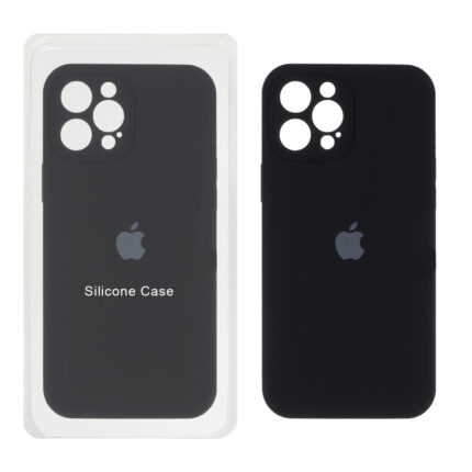 قاب سیلیکونی پاک کنی محافظ لنزدار اورجینال Apple iPhone 12 Pro Max - مشکی (پک اصلی)