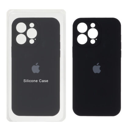 قاب سیلیکونی پاک کنی محافظ لنزدار اورجینال Apple iPhone 14 Pro Max - مشکی (پک اصلی)