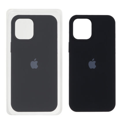 قاب سیلیکونی پاک کنی اورجینال Apple iPhone 12 Pro Max - مشکی (پک اصلی)