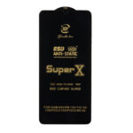 محافظ صفحه نمایش آنتی استاتیک Full Cover Super X مدل Samsung Galaxy A07 / A06 / A05 / Xiaomi Redmi 13C / Poco C65 / Poco M6 5G / Honor X7 / X7A / Realme C51 / Realme C53 - مشکی (بدون پک)
