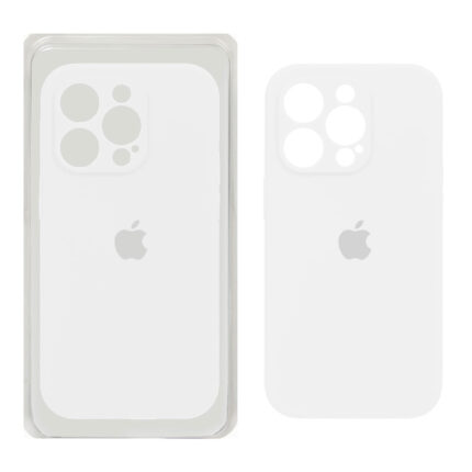 قاب سیلیکونی پاک کنی محافظ لنزدار اورجینال Apple iPhone 14 Pro - سفید (پک اصلی)
