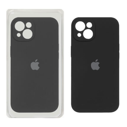 قاب سیلیکونی پاک کنی محافظ لنزدار اورجینال Apple iPhone 13 / iPhone 14 - مشکی (پک اصلی)
