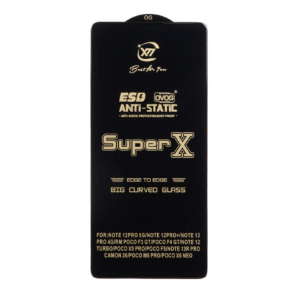 محافظ صفحه نمایش آنتی استاتیک Full Cover Super X مدل Xiaomi Redmi Note 13 4G / Poco M7 Pro 5G
