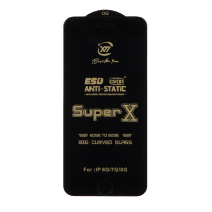 محافظ صفحه نمایش آنتی استاتیک Full Cover Super X مدل iPhone 6 / 6s / 7 / 8 - مشکی
