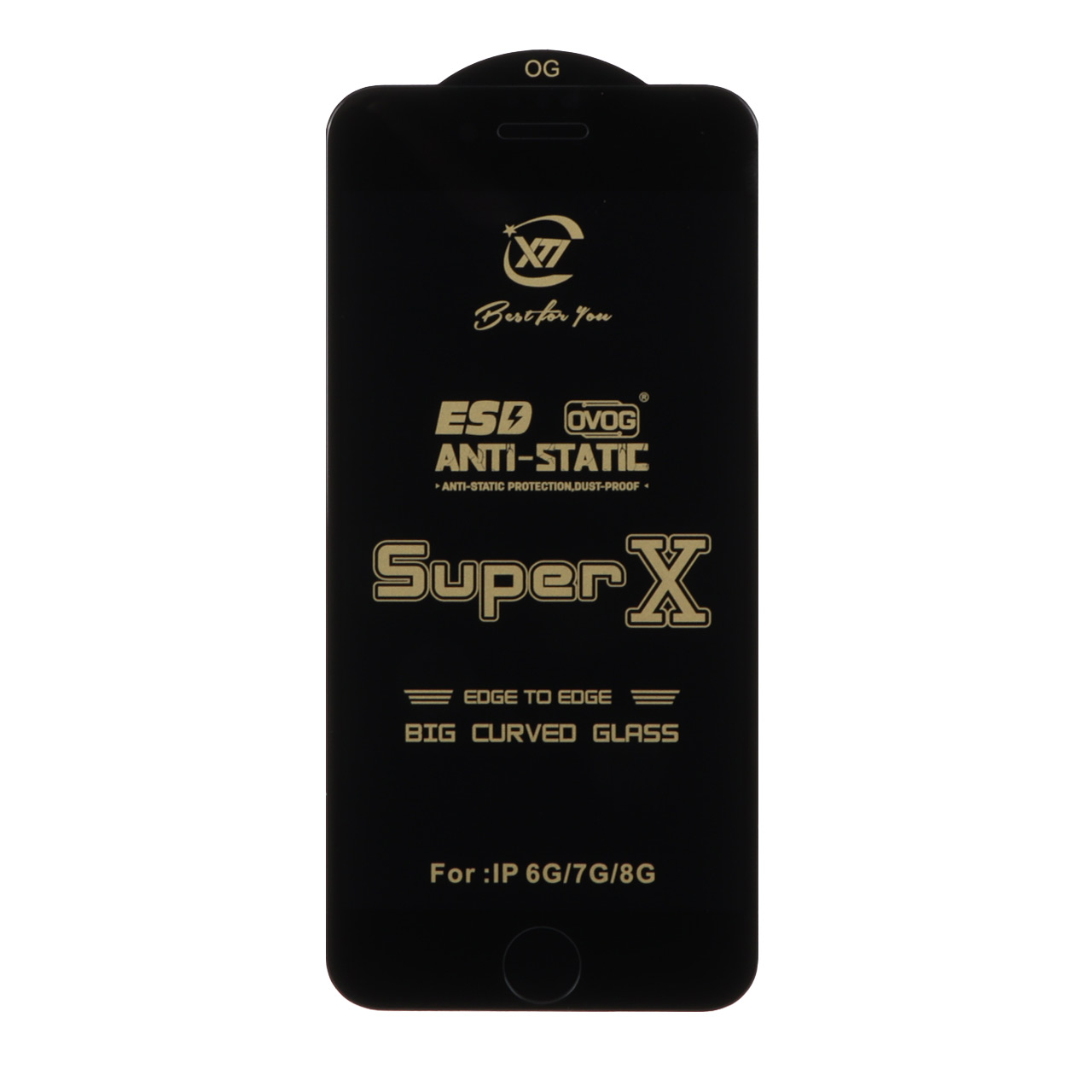 1181572 محافظ صفحه نمایش آنتی استاتیک Full Cover Super X مدل iPhone 6 / 6s / 7 / 8 - مشکی - تصویر 1