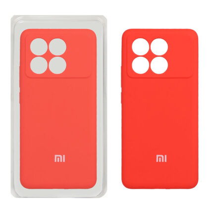 قاب سیلیکونی پاک کنی محافظ لنزدار اورجینال Xiaomi Poco X6 Pro 5G / Redmi K70E - قرمز (پک اصلی)