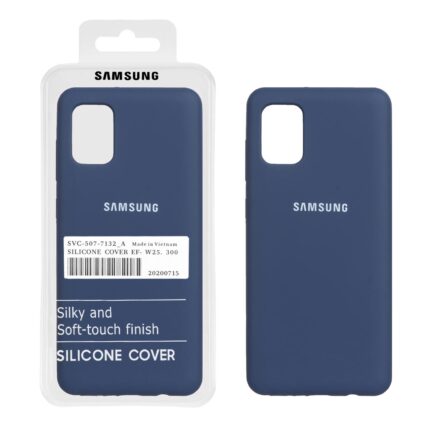 قاب سیلیکونی پاک کنی اورجینال درجه یک Samsung Galaxy A31 - سرمه ای (پک دار)