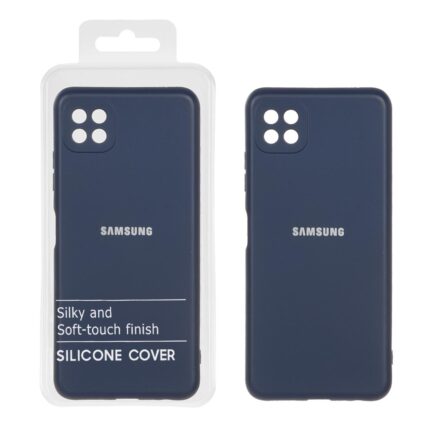 قاب نیو سیلیکون محافظ لنزدار RFF مدل Samsung Galaxy A22 5G - سرمه ای (پک دار)