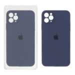 قاب سیلیکونی پاک کنی محافظ لنزدار اورجینال Apple iPhone 11 Pro Max - سرمه ای تیره (پک اصلی)