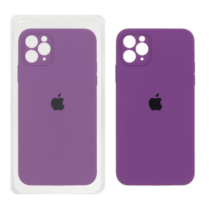 قاب سیلیکونی پاک کنی محافظ لنزدار اورجینال Apple iPhone 11 Pro Max - ارغوانی (پک اصلی)