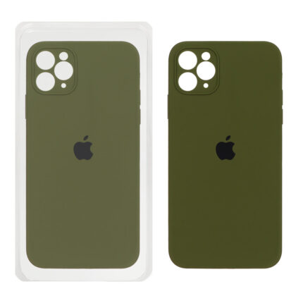 قاب سیلیکونی پاک کنی محافظ لنزدار اورجینال Apple iPhone 11 Pro Max - سبز (پک اصلی)