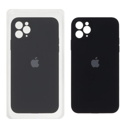 قاب سیلیکونی پاک کنی محافظ لنزدار اورجینال Apple iPhone 11 Pro Max - مشکی (پک اصلی)
