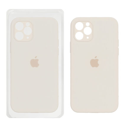 قاب سیلیکونی پاک کنی محافظ لنزدار اورجینال Apple iPhone 11 Pro - کرم (پک اصلی)