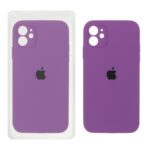 قاب سیلیکونی پاک کنی محافظ لنزدار اورجینال Apple iPhone 11 - ارغوانی (پک اصلی)
