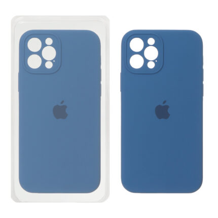 قاب سیلیکونی پاک کنی محافظ لنزدار اورجینال Apple iPhone 12 Pro - آبی اقیانوسی (پک اصلی)