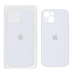 قاب سیلیکونی پاک کنی محافظ لنزدار اورجینال Apple iPhone 15 - سفید (پک اصلی)