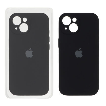 قاب سیلیکونی پاک کنی محافظ لنزدار اورجینال Apple iPhone 15 - مشکی (پک اصلی)