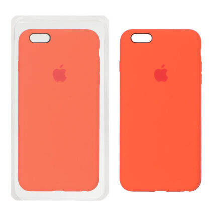 قاب سیلیکونی پاک کنی اورجینال Apple iPhone 6 Plus / iPhone 6s Plus - نارنجی تیره (پک اصلی)