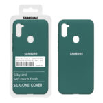 قاب سیلیکونی پاک کنی اورجینال درجه یک Samsung Galaxy A11 / M11 - سبز (پک دار)