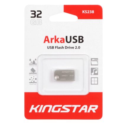 KingStar Arka KS238 USB2.0 Flash Memory - 32GB (گارانتی متین) نقره ای