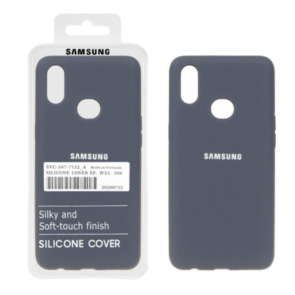 قاب سیلیکونی پاک کنی اورجینال درجه یک Samsung Galaxy A10s - سرمه ای (پک دار)