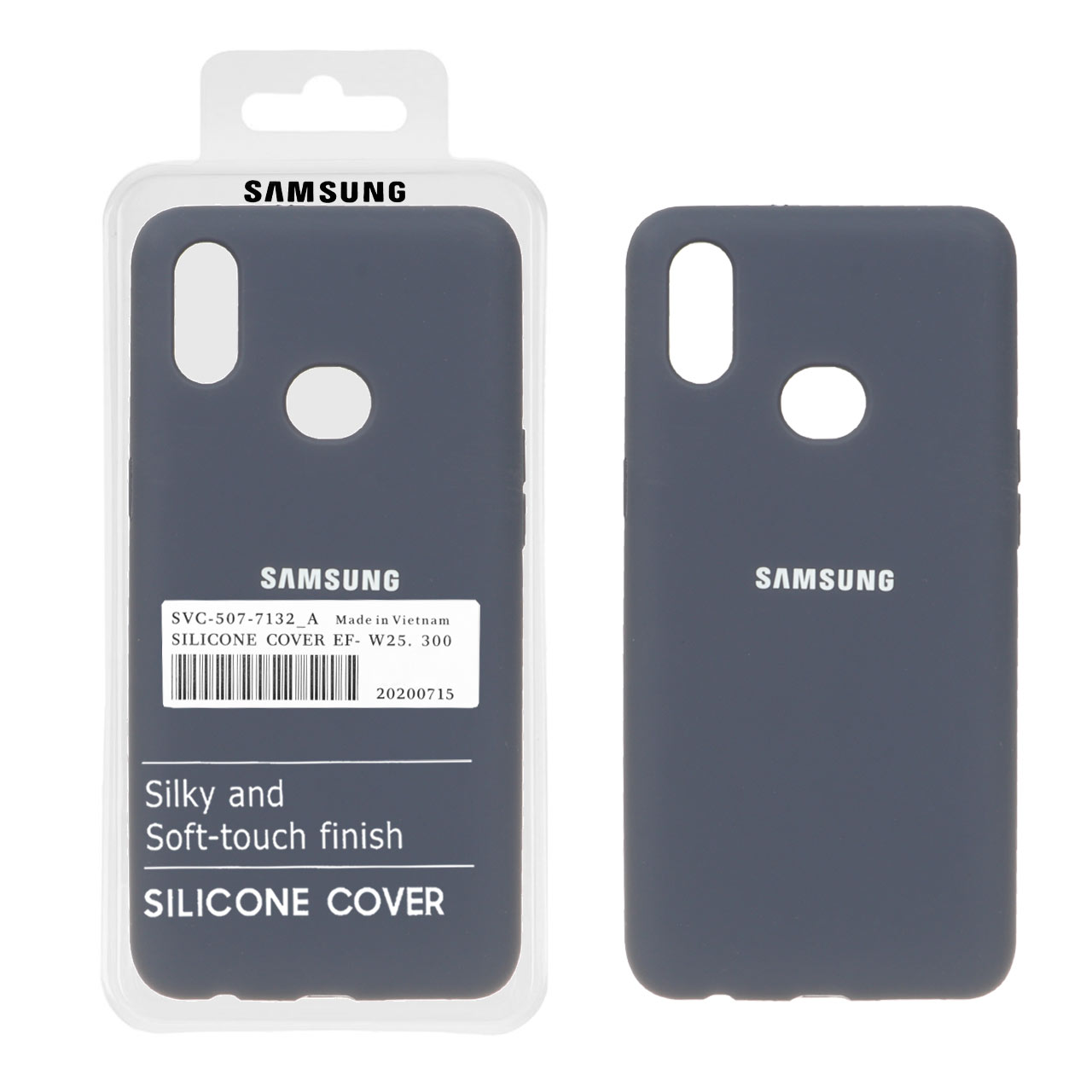 1189770 قاب سیلیکونی پاک کنی اورجینال درجه یک Samsung Galaxy A10s - سرمه ای (پک دار) - تصویر 1