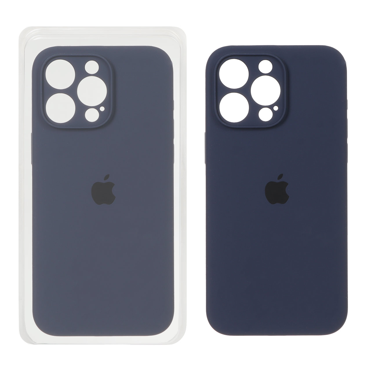 1189916 قاب سیلیکونی پاک کنی محافظ لنزدار اورجینال Apple iPhone 15 Pro Max - سرمه ای تیره (پک اصلی) - تصویر 1