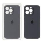 قاب سیلیکونی پاک کنی محافظ لنزدار اورجینال Apple iPhone 15 Pro Max - خاکستری (پک اصلی)