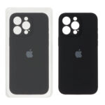 قاب سیلیکونی پاک کنی محافظ لنزدار اورجینال Apple iPhone 15 Pro Max - مشکی (پک اصلی)