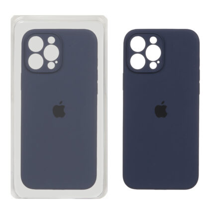 قاب سیلیکونی پاک کنی محافظ لنزدار اورجینال Apple iPhone 13 Pro Max - سرمه ای تیره (پک اصلی)
