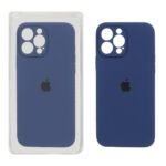 قاب سیلیکونی پاک کنی محافظ لنزدار اورجینال Apple iPhone 13 Pro Max - سرمه ای (پک اصلی)