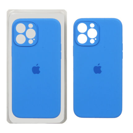 قاب سیلیکونی پاک کنی محافظ لنزدار اورجینال Apple iPhone 13 Pro Max - آبی (پک اصلی)